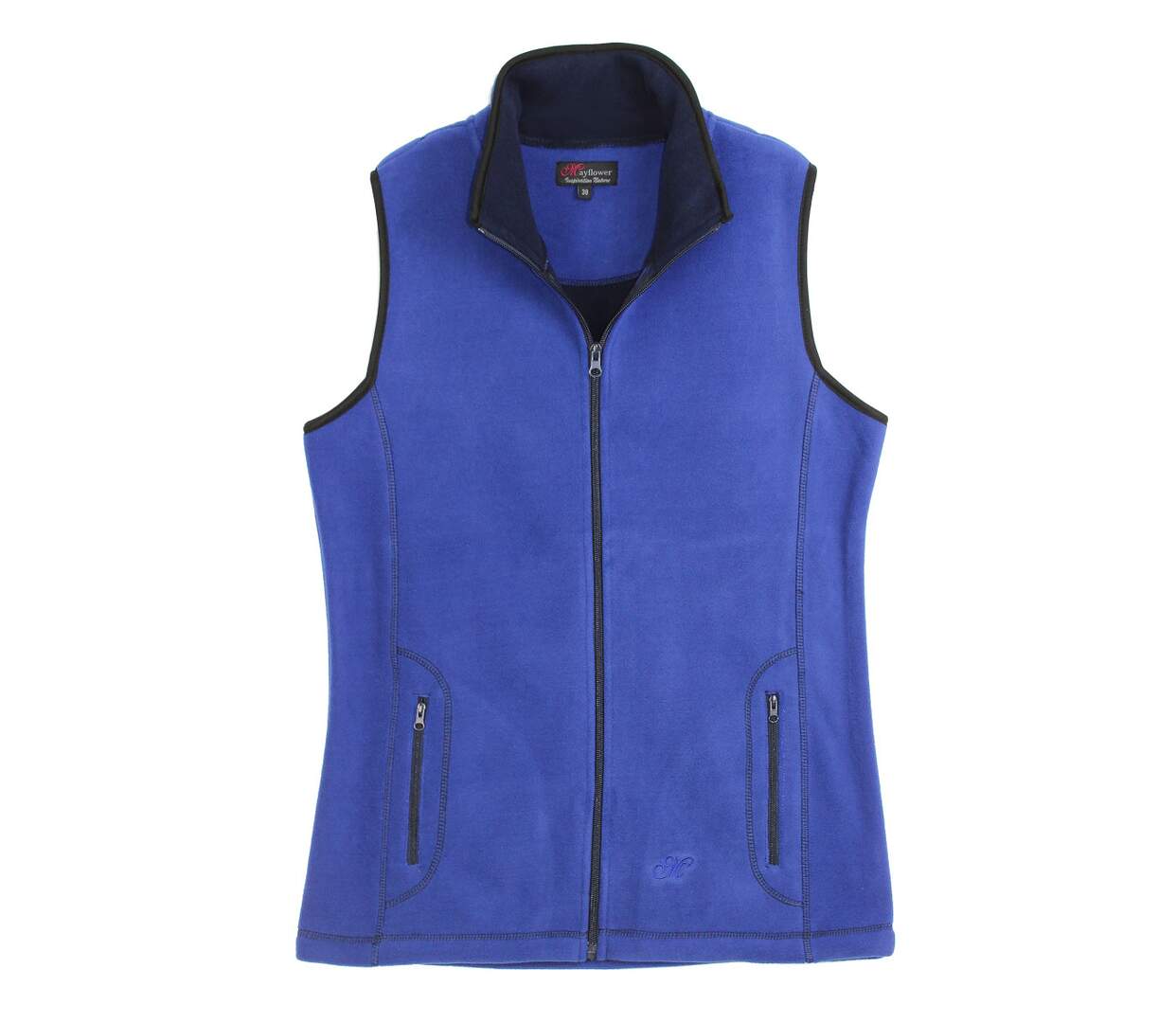 Gilet sans manches en polaire contre-collé BALZAC4 Bleu (Mayflower)-5