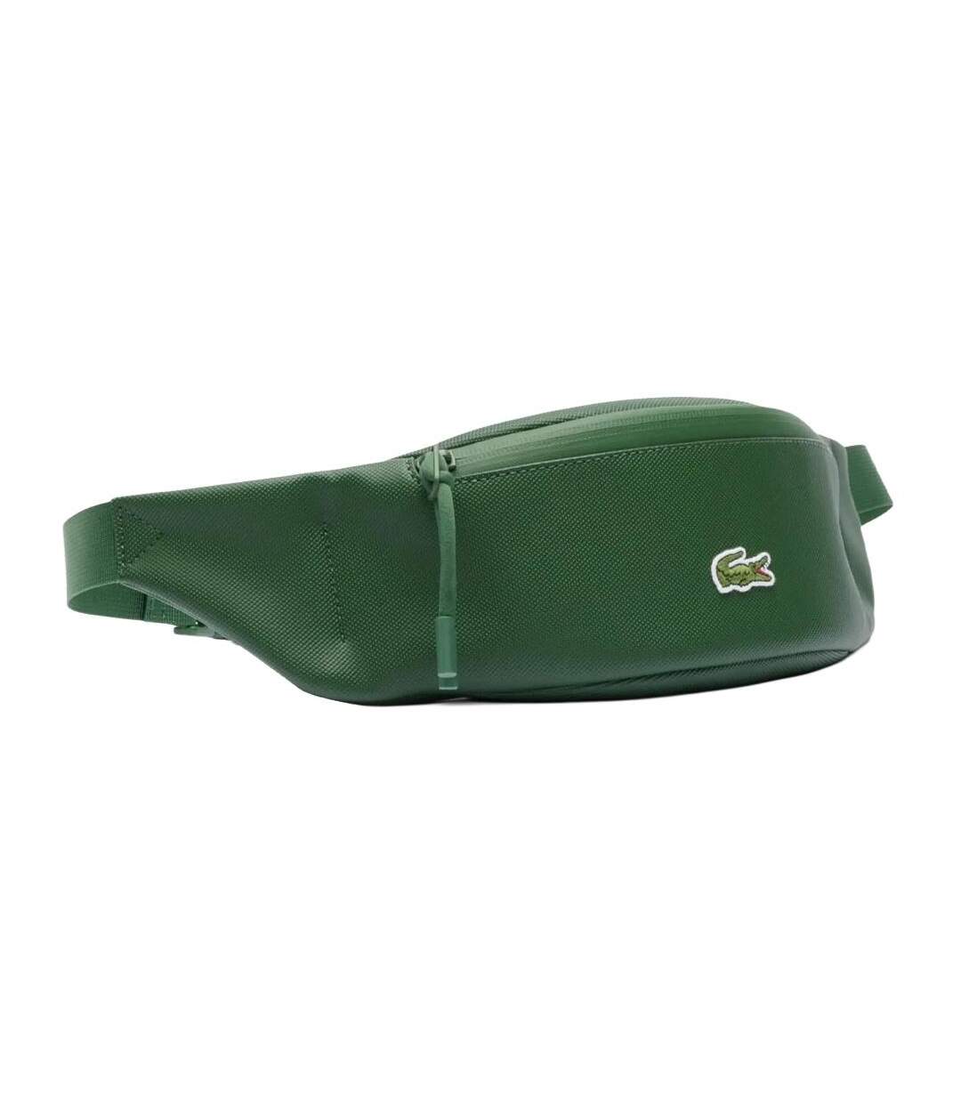 Sac banane vert homme lacoste zipped bumbag-2