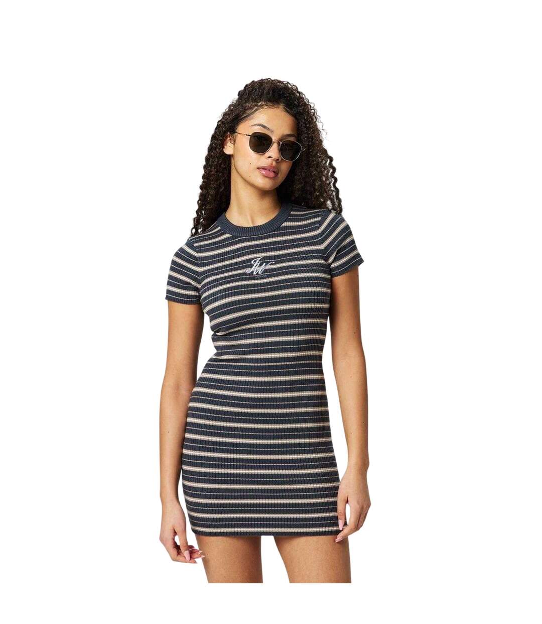 Robe Moulante Motif/style À Rayures Femme Carbone Jack Wills-1