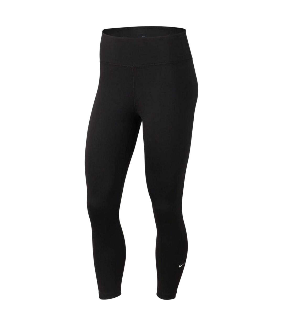 Womens/ladies One Cropped Tights Black White Nike-2
