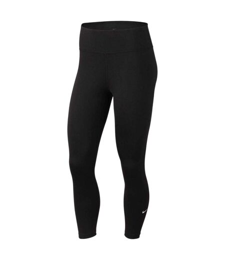Womens/ladies One Cropped Tights Black White Nike