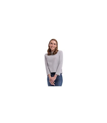 Womens/ladies Lizanna Knitted Mock Neck Top Grey Marl Trespass