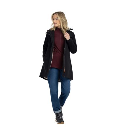 Womens/ladies Risha Tp50 Fleece Lined Waterproof Jacket Black Trespass