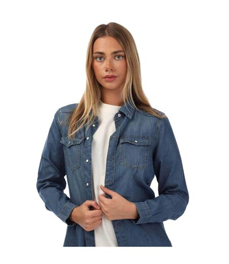 Womens/ladies Alexa Denim Shirt Denim Only