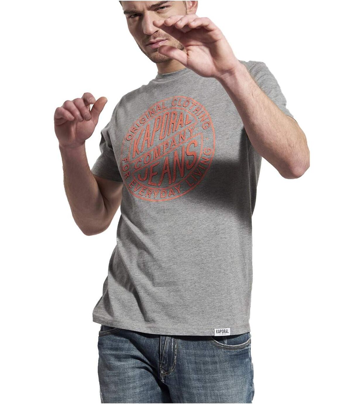 Tee shirt coton logo printé  -  Homme - Kaporal