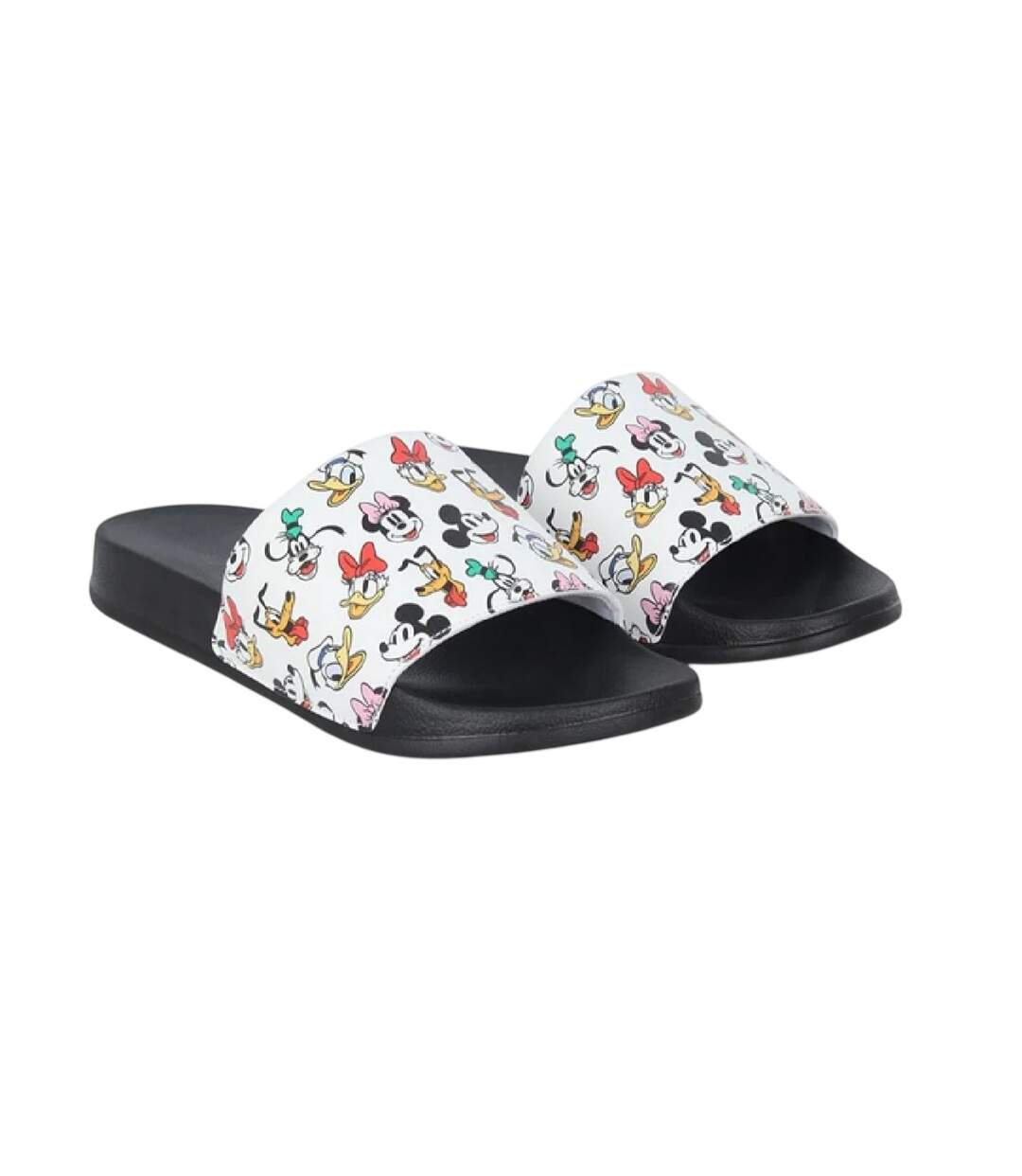 Claquettes Décontracté Motif  Et Ses Amis Adulte Blanc Mickey Mouse-1