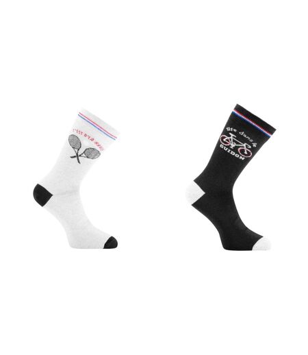 Lots de 2 Paires de chaussettes de ville homme Tennis & Vélo Twinday