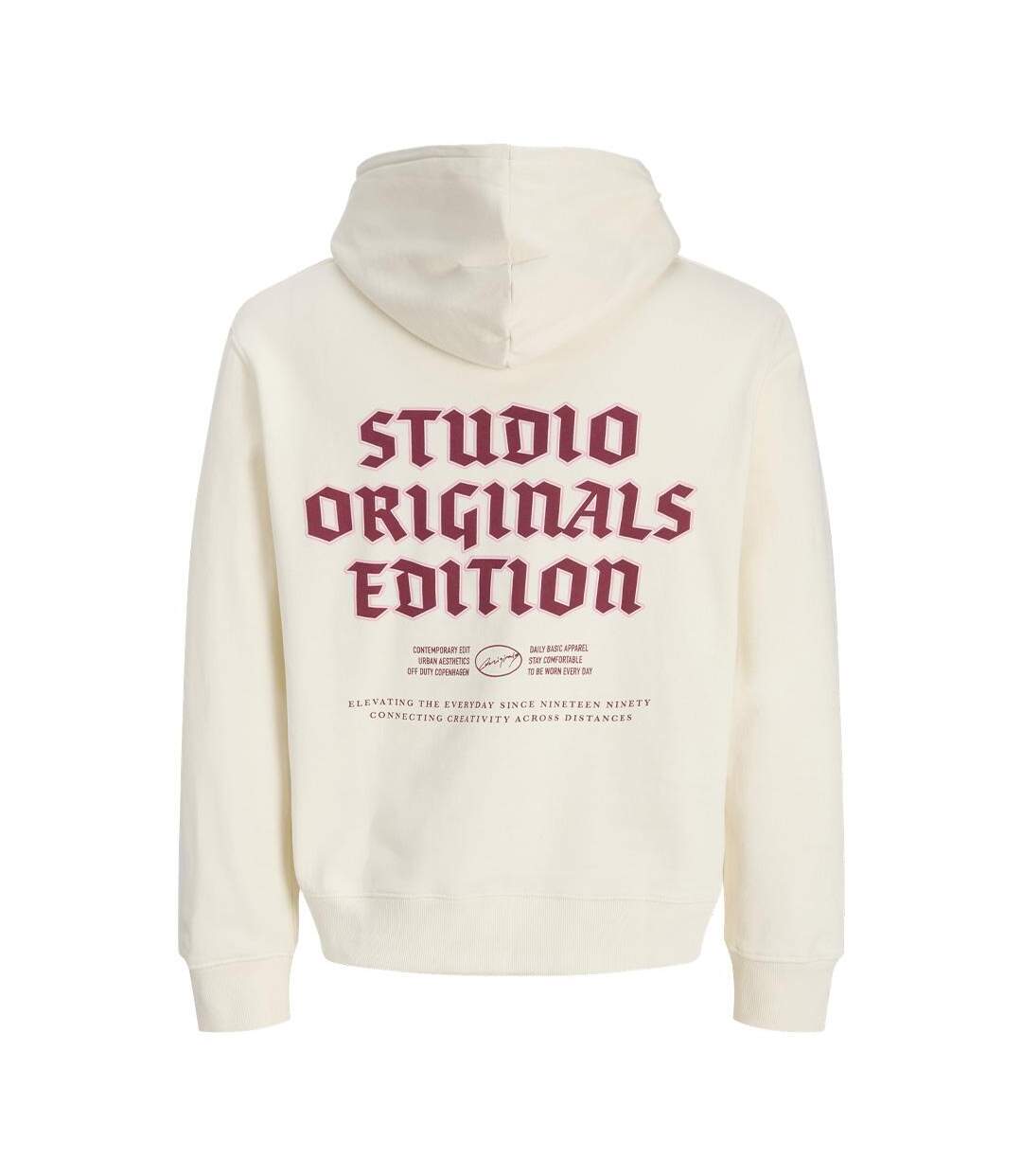 Sweat à capuche écru homme jack & jones meadows-2