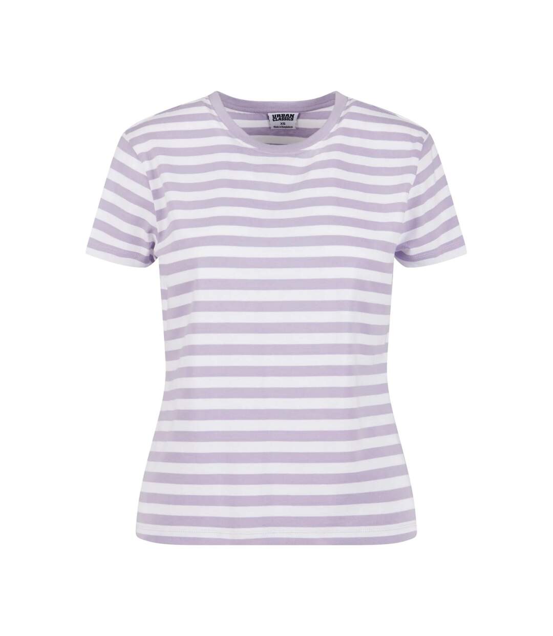 T-shirt Motif/style Rayé Femme Blanc Vieux Lilas Urban Classics-1