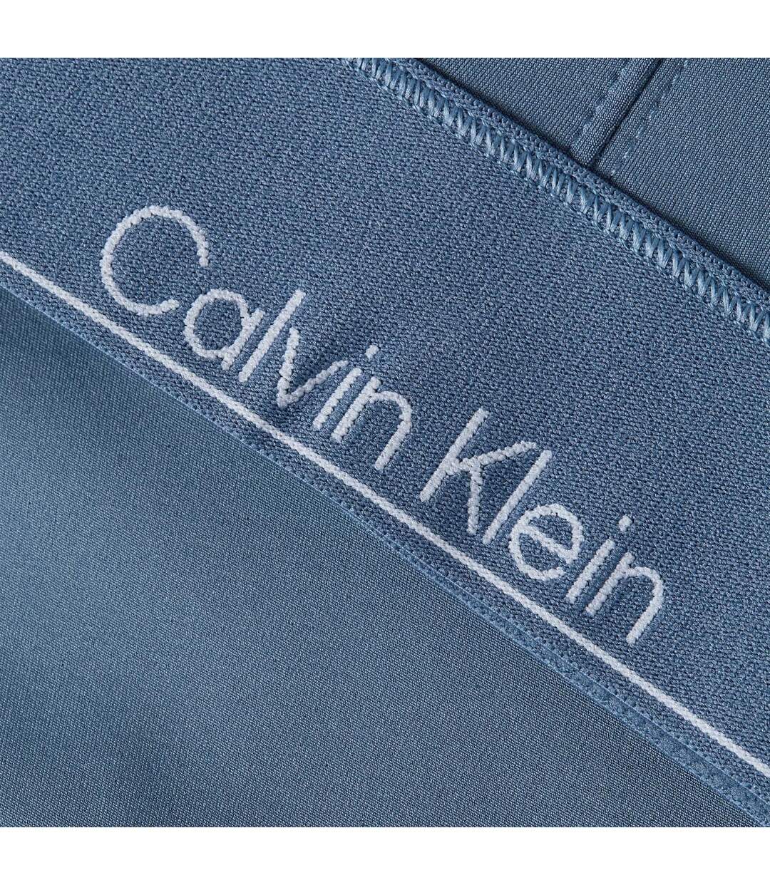 Womens/ladies Gym Crop T-shirt Blue Calvin Klein-3