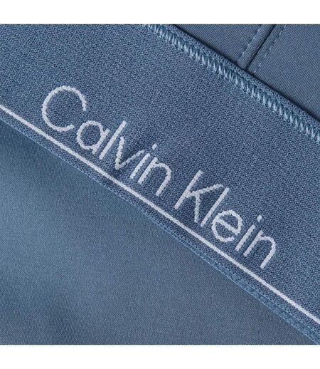 Womens/ladies Gym Crop T-shirt Blue Calvin Klein