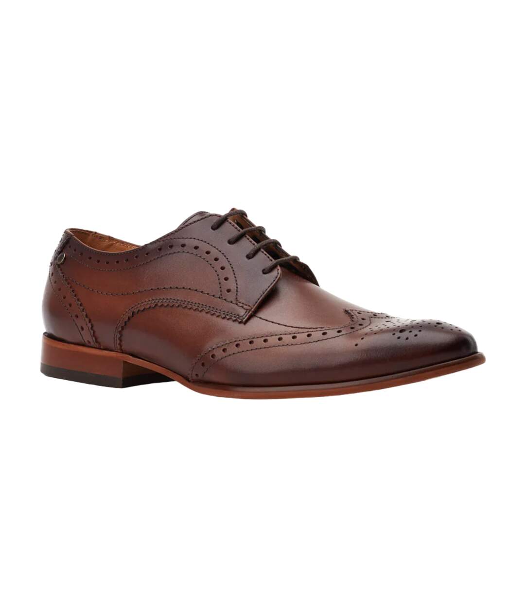 Chaussures brogues barbera homme marron foncé Base London-1