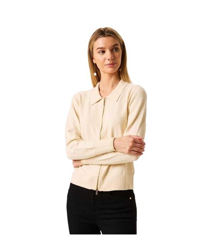 Womens/ladies Full Zip Cardigan Whitecap Grey Marl Biba