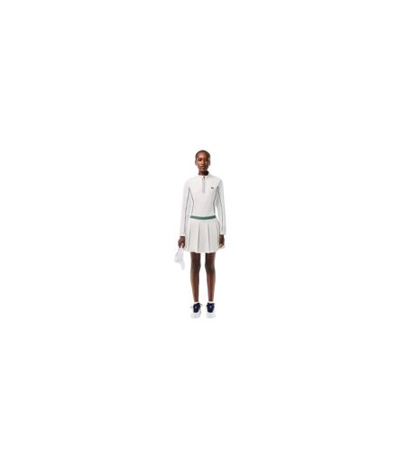 Sweat Tennis Femme Blanc Vert Lacoste