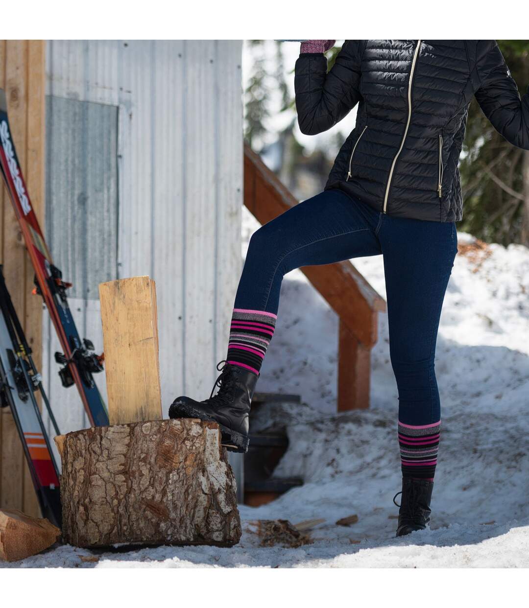 3 Pair Multipack Ultra Lightweight Womens Thermal Ski Socks-4