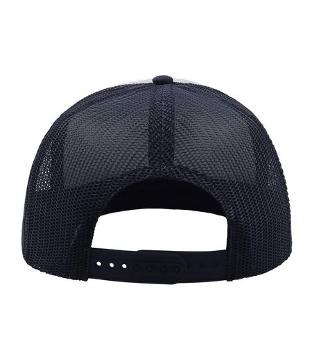 Casquette trucker snap 90s adulte blanc / bleu marine Atlantis