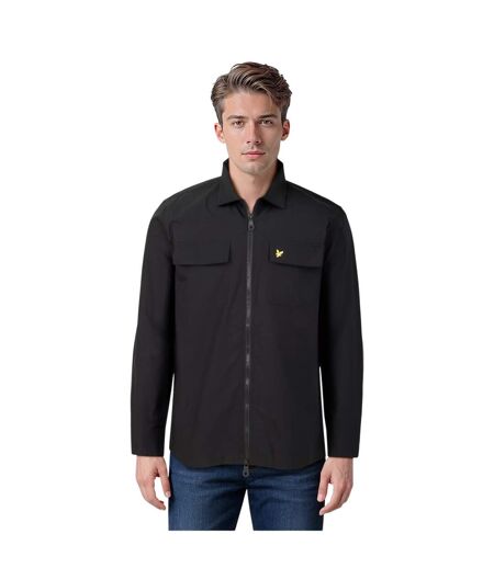 Veste-chemise Unie À Fermeture Éclair Homme Noir Lyle & Scott
