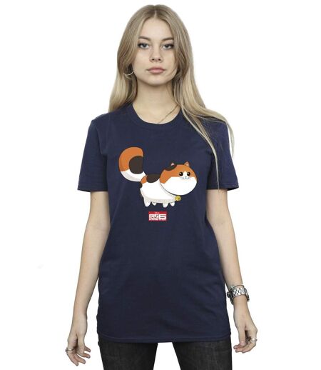 Disney - T-shirt BIG HERO BAYMAX KITTEN POSE - Femme (Bleu marine) - UTBI15890