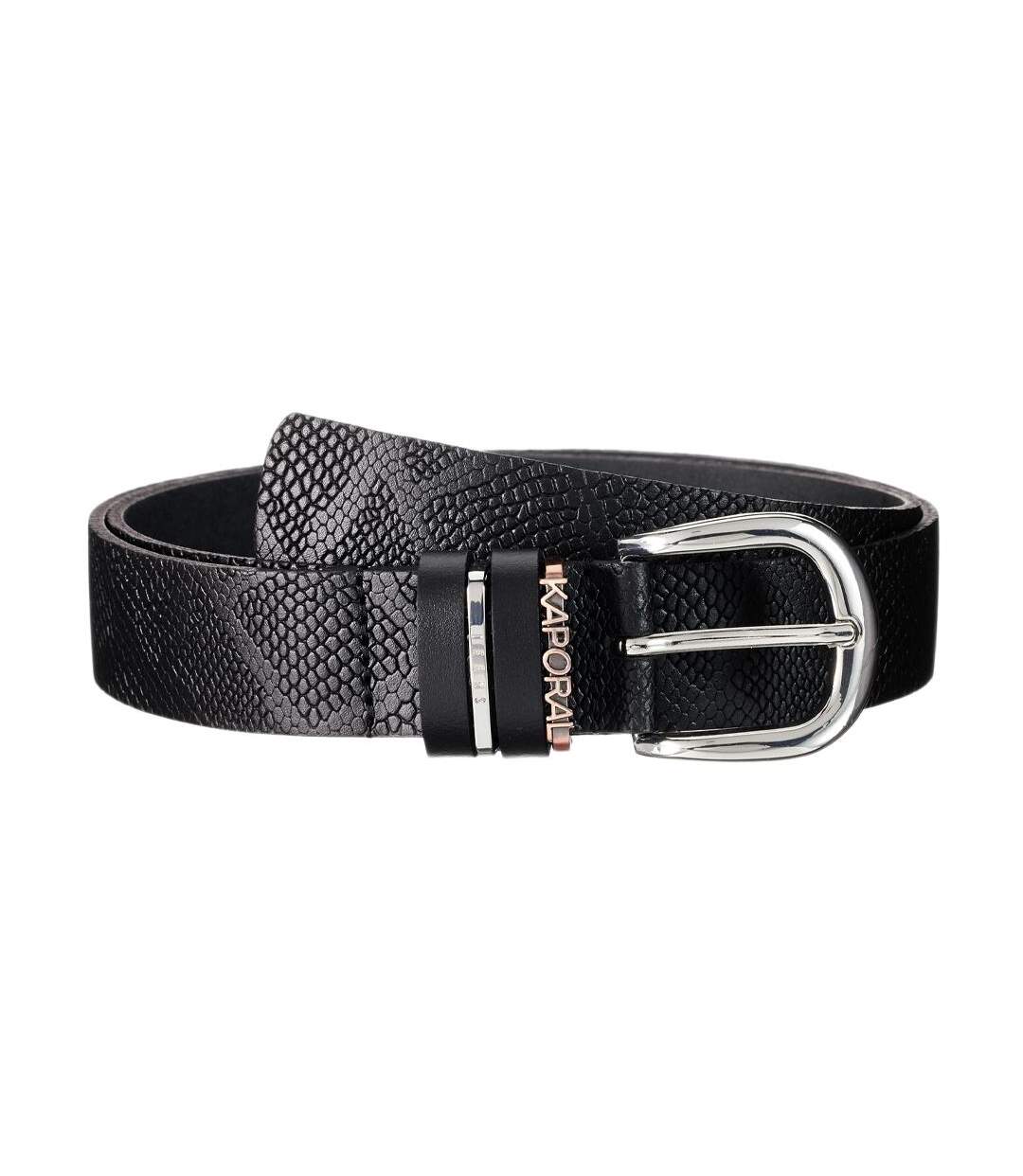 Ceinture croco noir femme kaporal nosna-1
