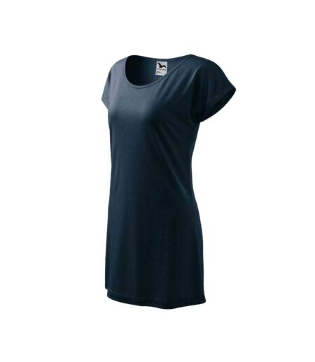 Robe Décontractée Motif/style Uni Love Femme Bleu Marine Malfini