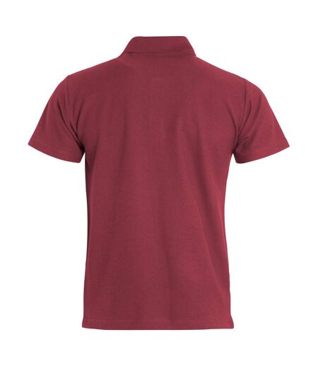 Mens Basic Polo Shirt Burgundy Clique