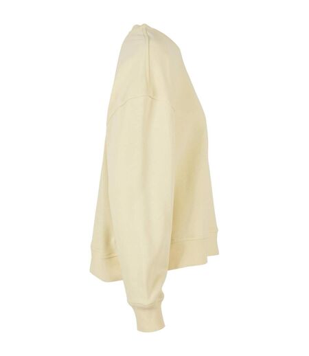 Sweat-shirt Surdimensionné À Col Ras Du Cou Womens/ladies Jaune Tendre Build Your Brand