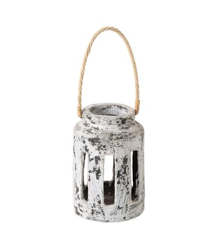 Lanterne en Terre Cuite Ruby 34cm Noir & Blanc