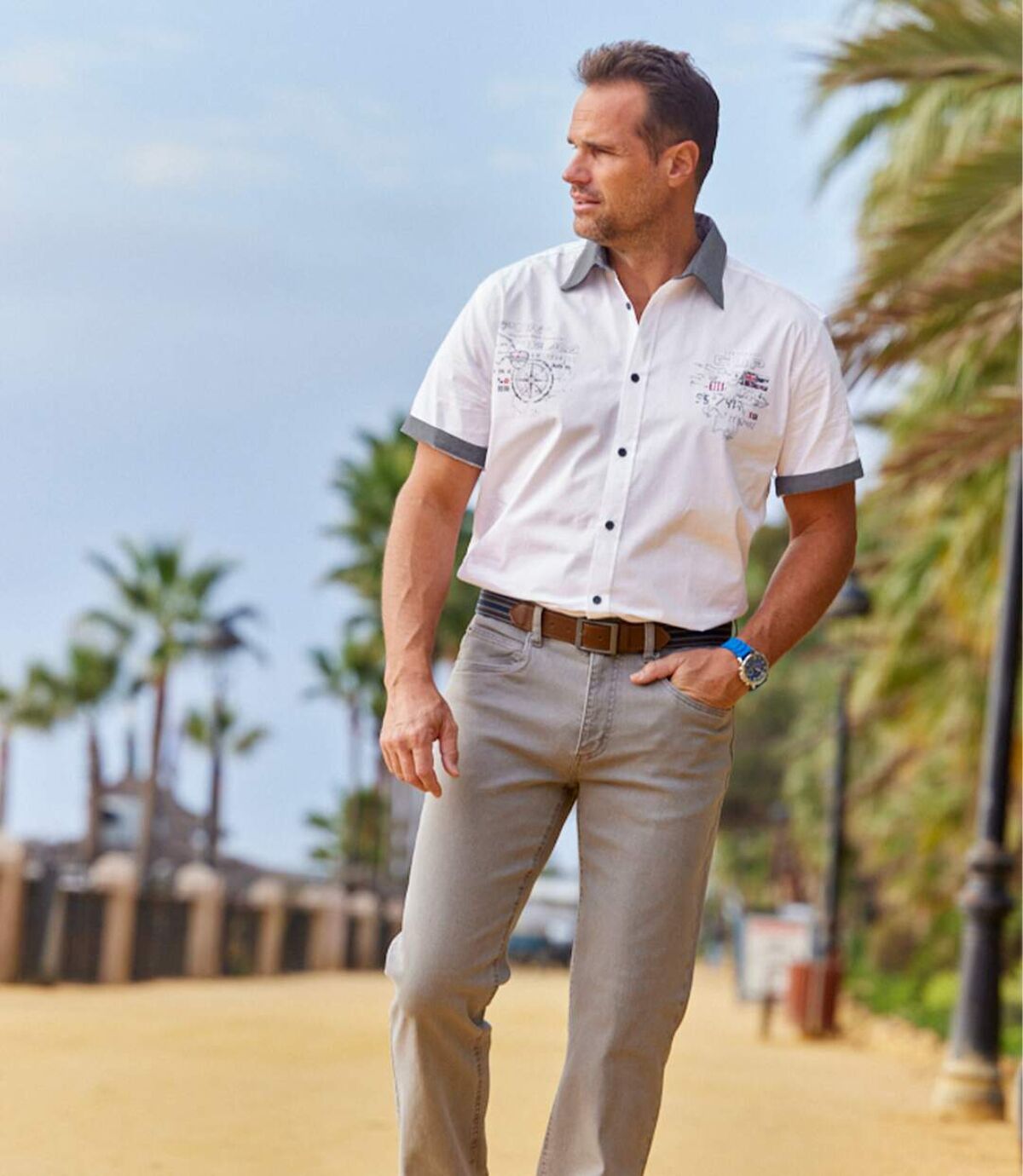 Men's White Poplin Summer Shirt Atlas For Men