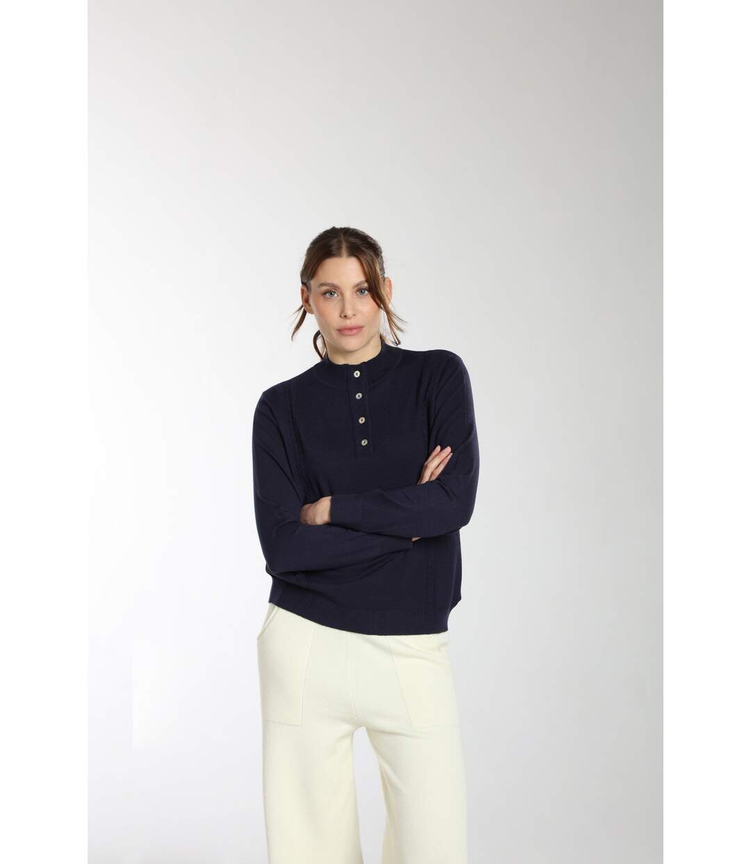 Pull Lady  | Gerard Pasquier Avec Col Pattes De Boutonnière | Gerard Pasquier-2