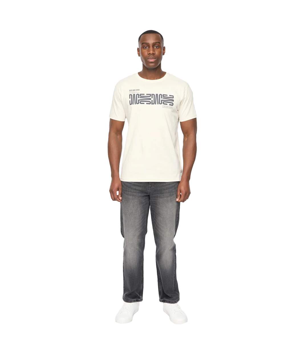 T-shirt trentmore homme blanc cassé Duck and Cover-3