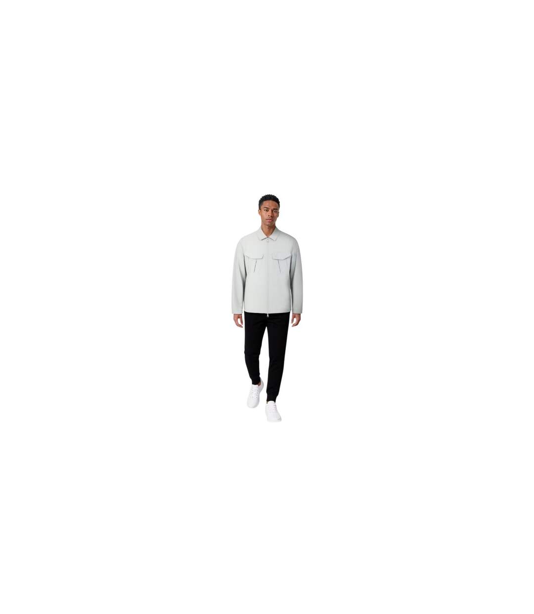 Mens Logo Overshirt Grey Mirage Lyle & Scott-1