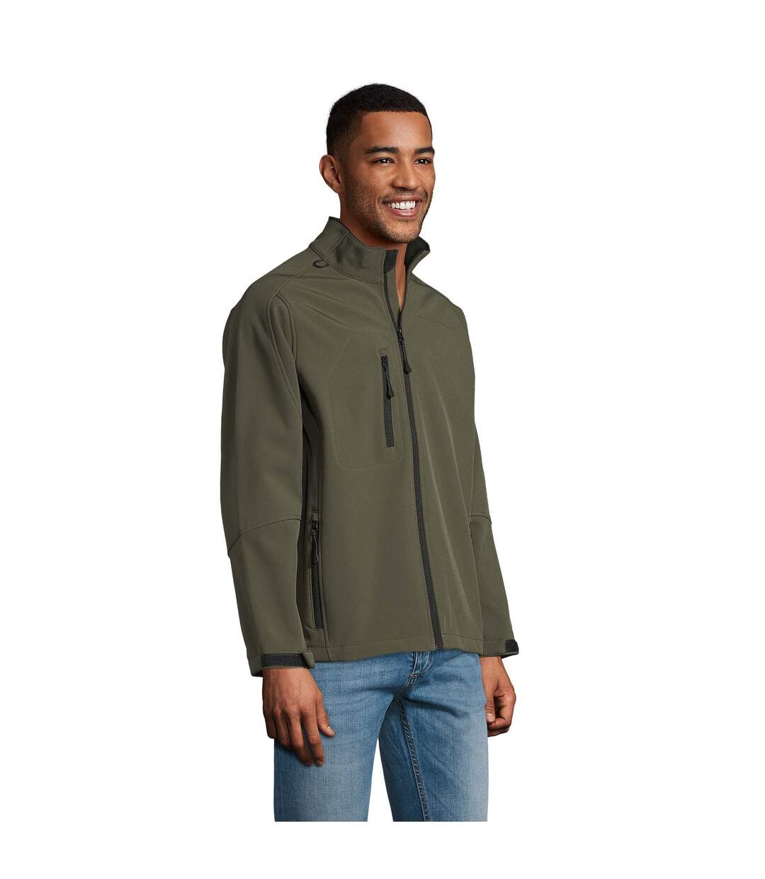 Veste Softshell Relax Homme Kaki SOLS-1