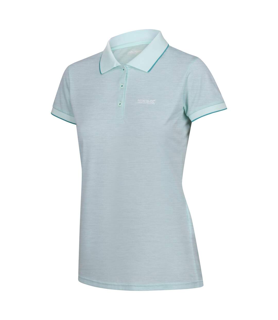 Polo manches courtes remex femme turquoise délavé Regatta