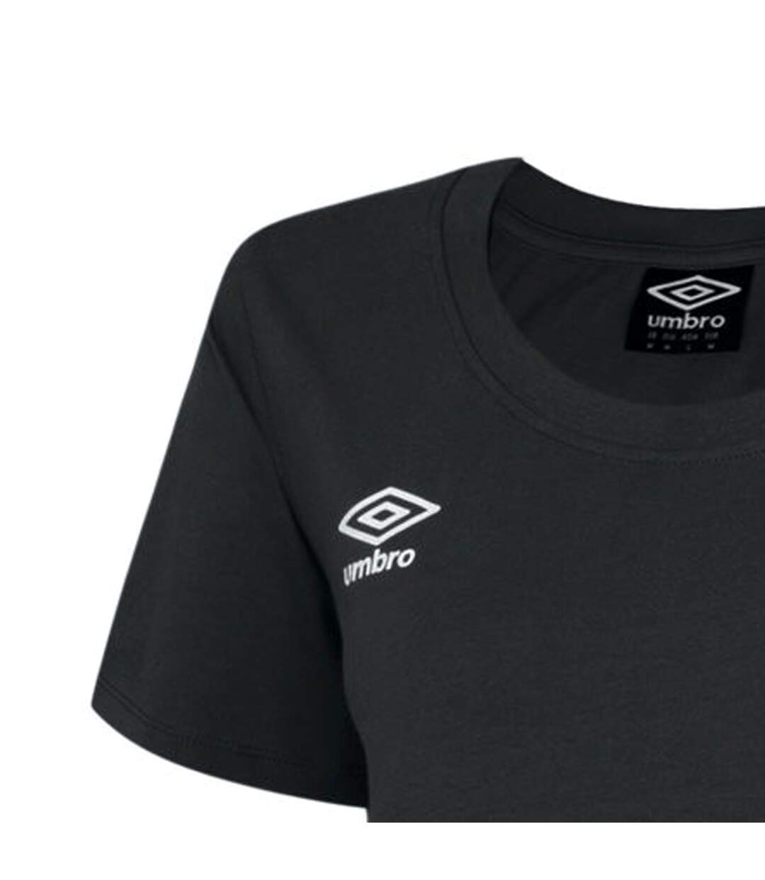 Womens/ladies club leisure t-shirt black/white Umbro