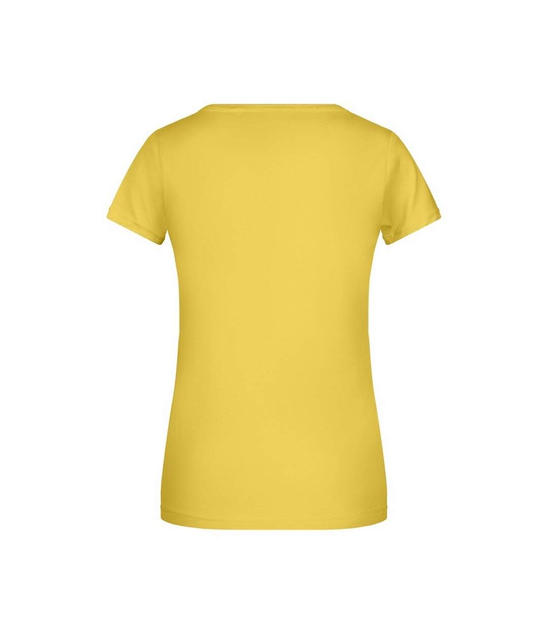 T-shirt Basic Femme Jaune James And Nicholson-2