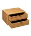 Boîte Déco 2 Tiroirs Bambou 25cm Naturel-2