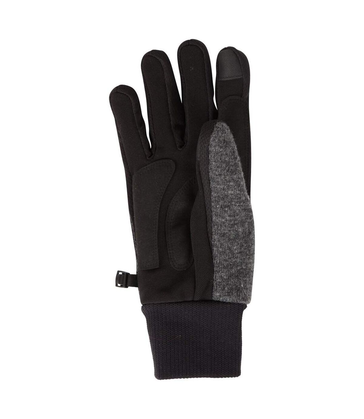 Mountain Warehouse Mens Windproof Faux Fur Lined Touch Gloves (Gray) (M)