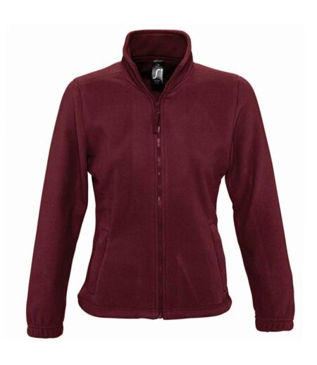 Veste Polaire North Femme Bordeaux SOLS