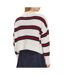 Gilet ecru à rayures femme tommy hilfiger tjw badge stripe-2