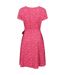 Womens/ladies Santorini Flower Jersey Wrap Dress Red Mountain Warehouse-2