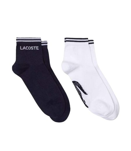 X2 paires de chaussettes noir/blanc homme lacoste ra4187 - 43/46