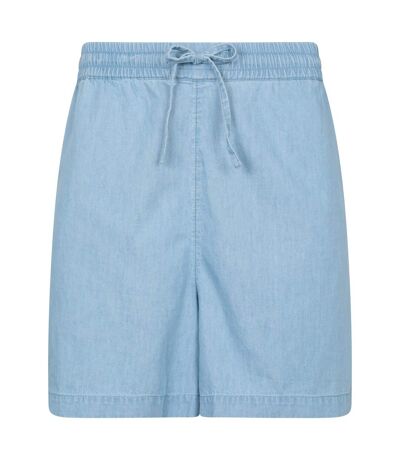 Womens/ladies Astra Chambray Shorts Navy Mountain Warehouse