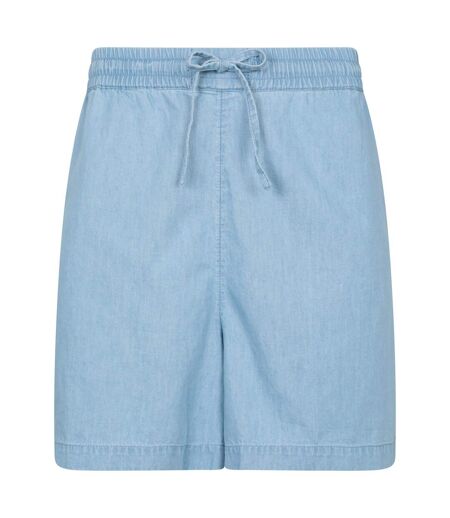 Womens/ladies Astra Chambray Shorts Navy Mountain Warehouse