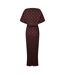 Womens/ladies Tilly Plisse Mini Dress Brown Never Fully Dressed-2