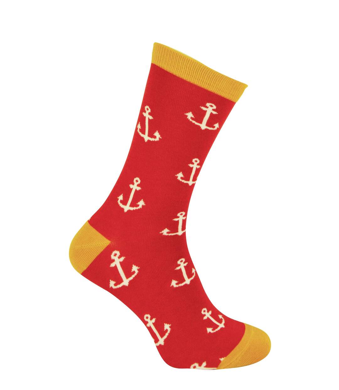 Mr Heron - Mens Anchor Patterned Novelty Bamboo Socks-1