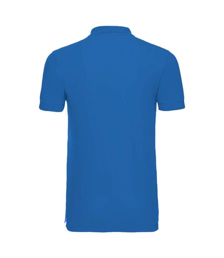 Polo À Manches Courtes En Stretch Pour Hommes Bleu Russell