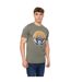 T-shirt Moules Homme Olive Crosshatch-4