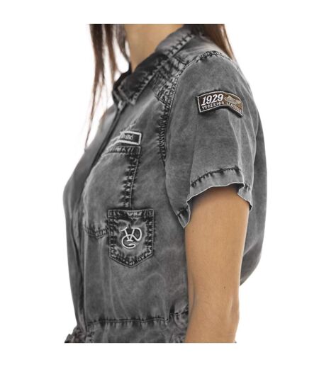 Combi pantalon zippé à manches courtes femme avec patch Original Vondutch