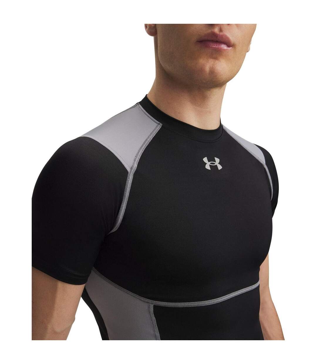 Haut Thermique Elite Homme Noir Gris Acier Under Armour-3