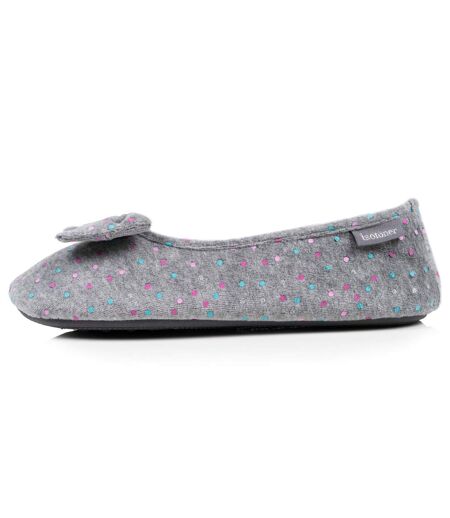 Isotoner Chaussons Ballerines femme velours semelle ultra souple mousse à mémoire forme